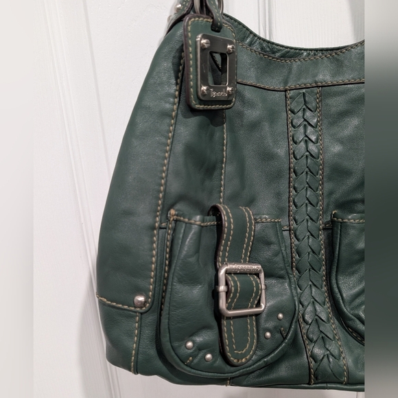 Tignanello Dark Green Leather Shoulder/Hobo Bag - Picture 2 of 14